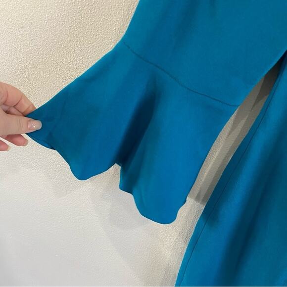 Elie Tahari Natanya 3/4 Sleeve Sheath Dress Blue Size 4 Career Cocktail - Picture 5 of 12